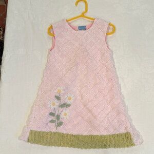 Pink Chenille Sleeveless Dress Girls 4/5T